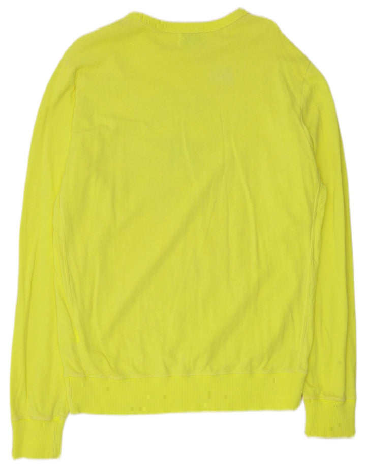 Converse Mens Chuck Taylor Graphic Sweatshirt Jumper Medium Yellow Cotton