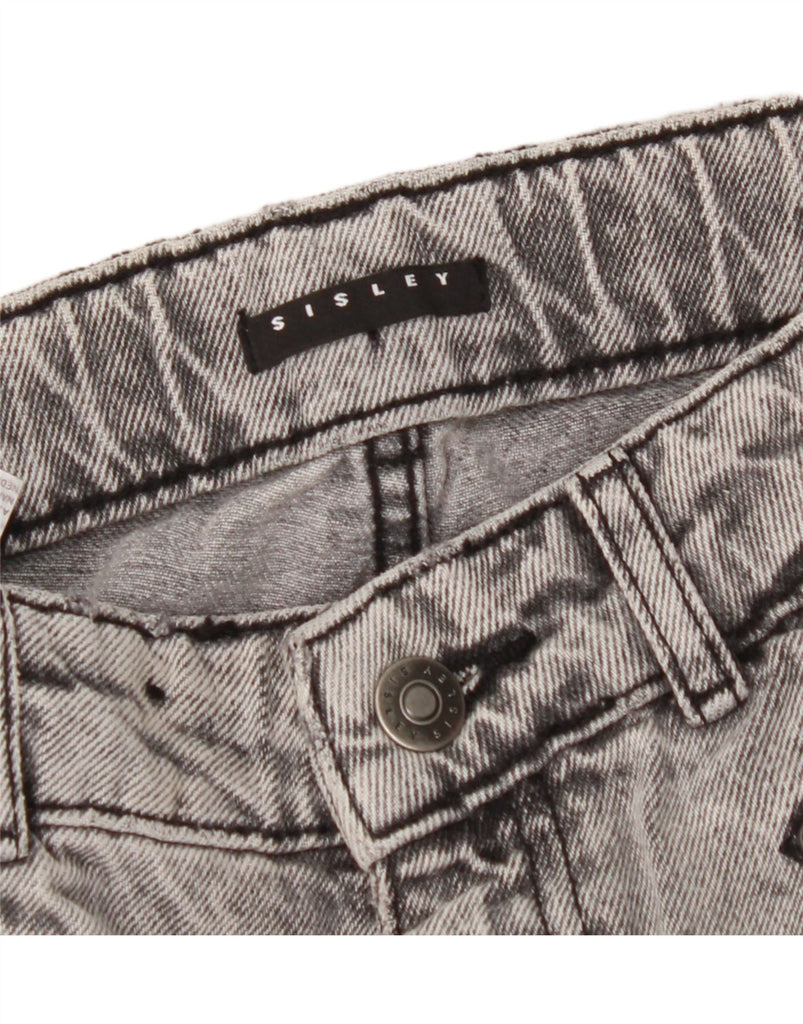 SISLEY Girls High Waist Loose Jeans 13-14 Years 3XL W28 L28 Grey Cotton Vintage Sisley and Second-Hand Sisley from Messina Hembry 
