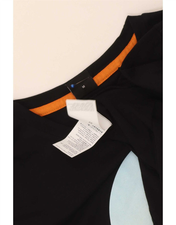 Hugo Boss Mens Graphic T-Shirt Top Medium Black Cotton