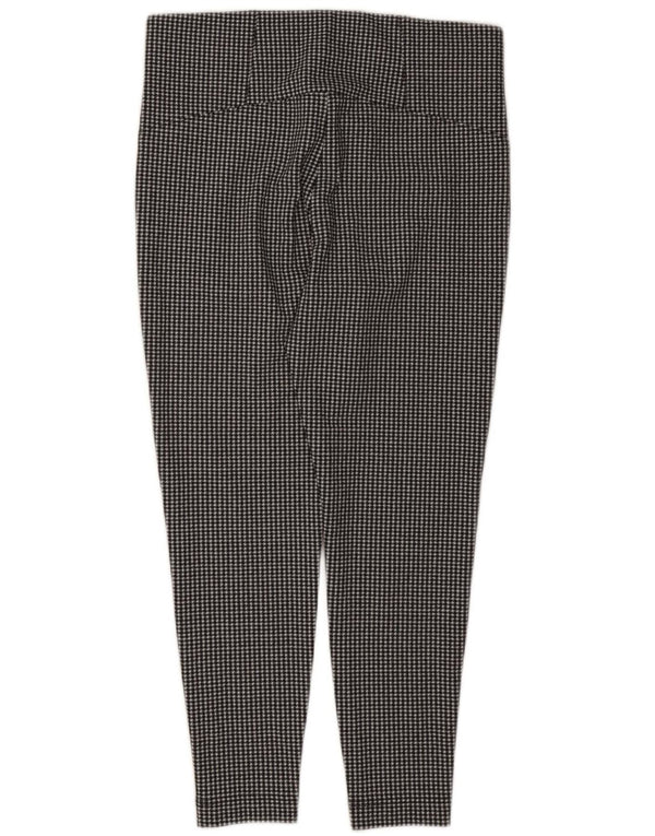 Marks & Spencer Womens Casual Trousers UK 18 XL W36 L28 Black Houndstooth