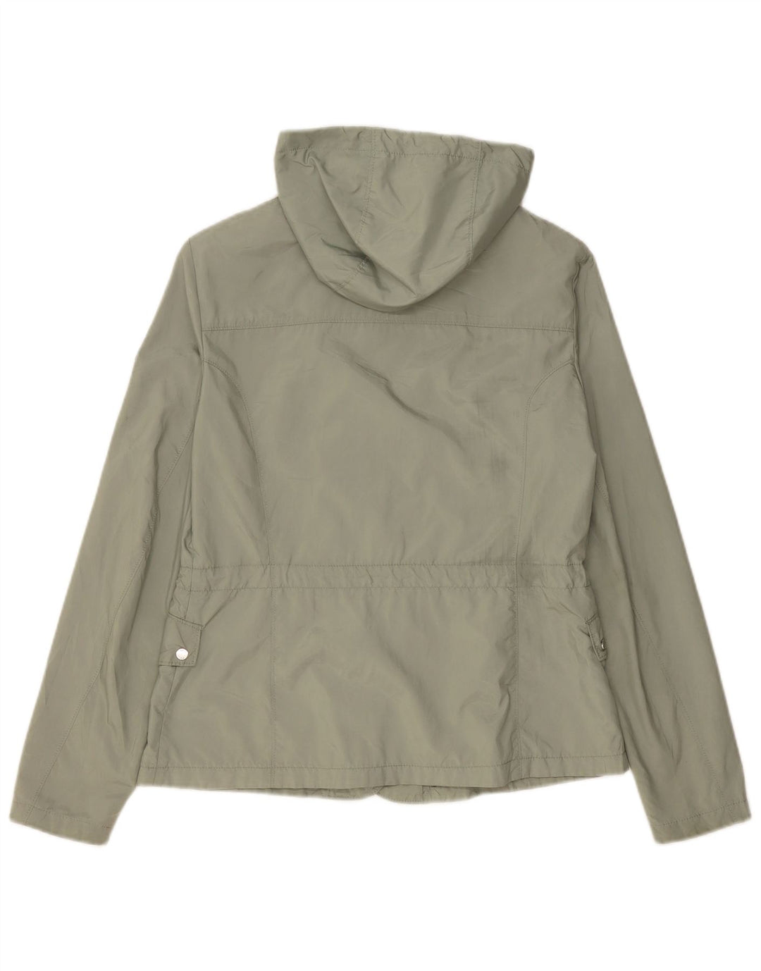 Geox Womens Hooded Bomber Jacket UK 12 Medium Khaki Polyester