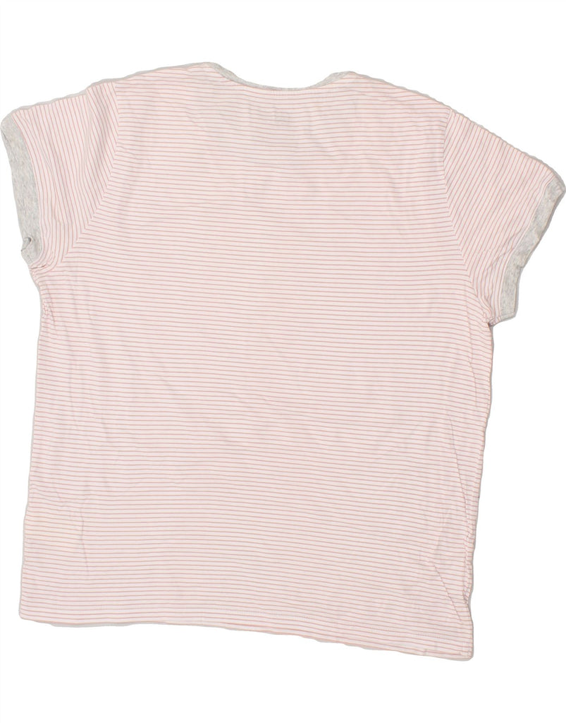 LEE Womens T-Shirt Top UK 16 Large Pink Striped Cotton | Vintage Lee | Thrift | Second-Hand Lee | Used Clothing | Messina Hembry 