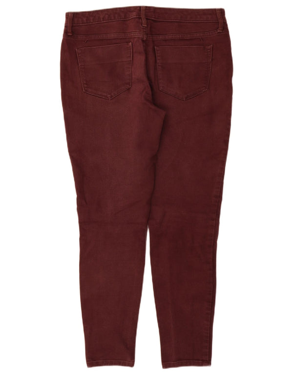 MOSSIMO Womens Mid Rise Jegging Jeans US 8 Medium W29 L28 Maroon Cotton
