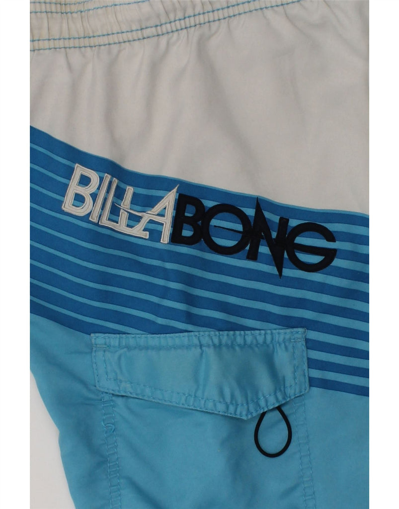 BILLABONG Boys Graphic Swimming Shorts 15-16 Years Blue Colourblock | Vintage Billabong | Thrift | Second-Hand Billabong | Used Clothing | Messina Hembry 