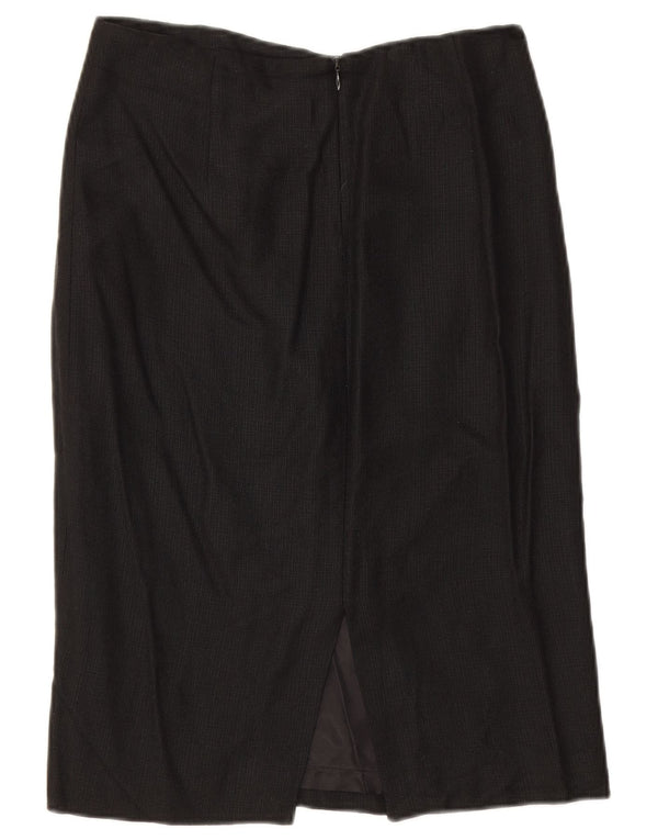 Zara Womens Straight Skirt EU 38 Small W28 Black Rayon