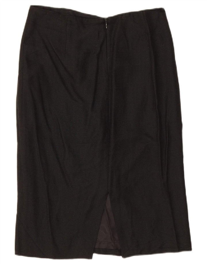 Zara Womens Straight Skirt EU 38 Small W28 Black Rayon