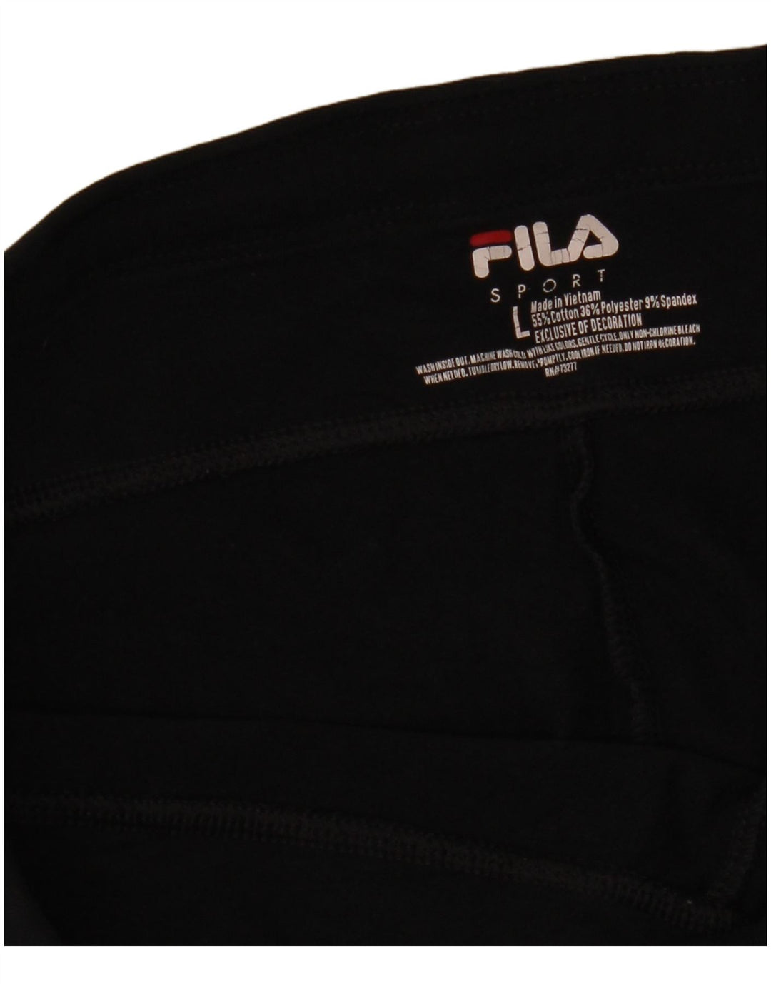 FILA Womens Tracksuit Trousers UK 14 Large  Black Cotton