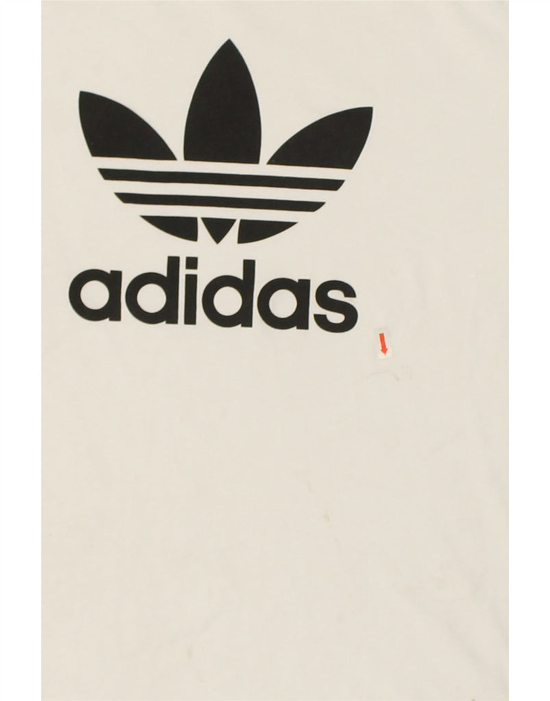 ADIDAS Mens Graphic T-Shirt Top Large White Cotton | Vintage Adidas | Thrift | Second-Hand Adidas | Used Clothing | Messina Hembry 