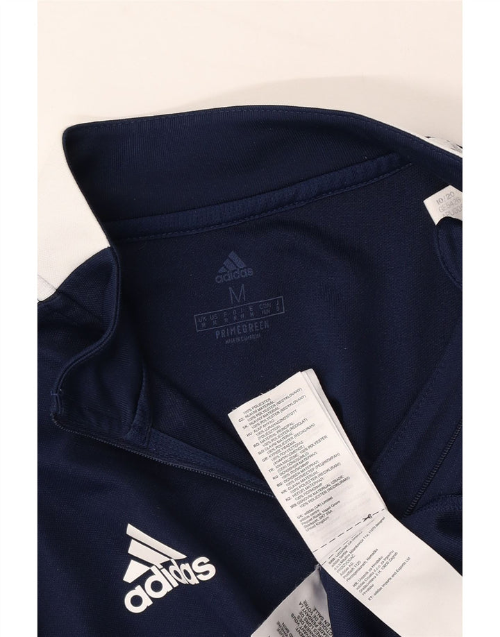 Adidas Mens Aeroready Pullover Tracksuit Top Medium Navy Blue Colourblock