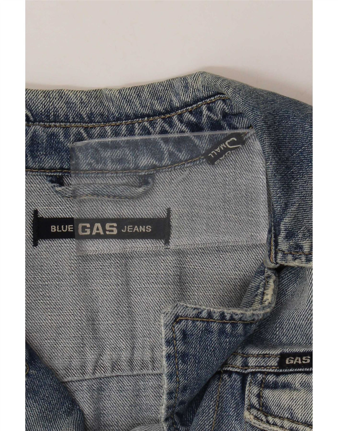 Gas Womens Denim Coat UK 10 Small Blue Cotton
