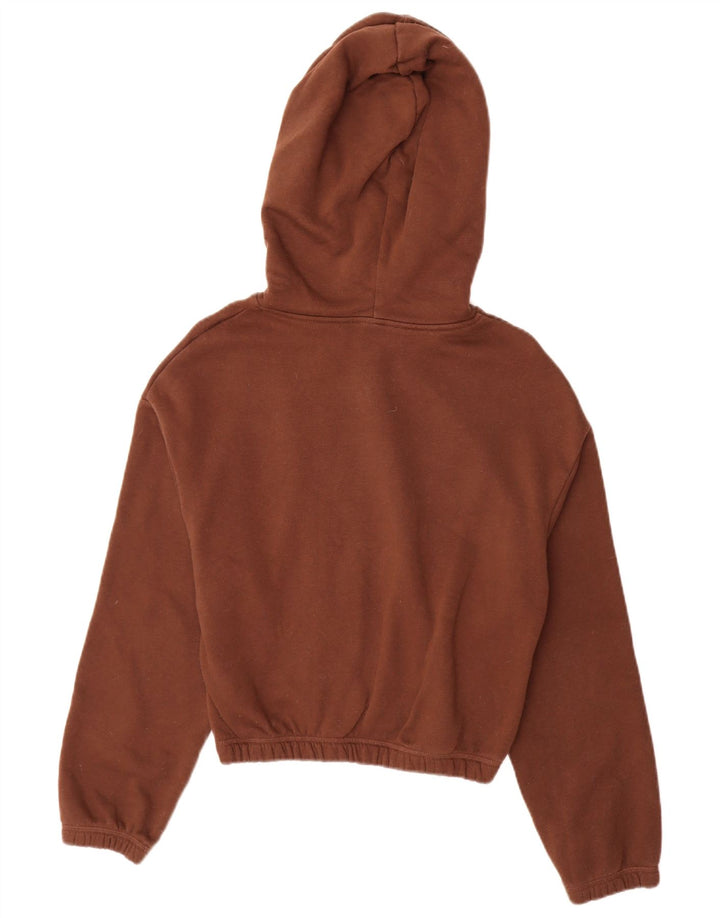 Zara Womens Hoodie Jumper UK 10 Small Brown