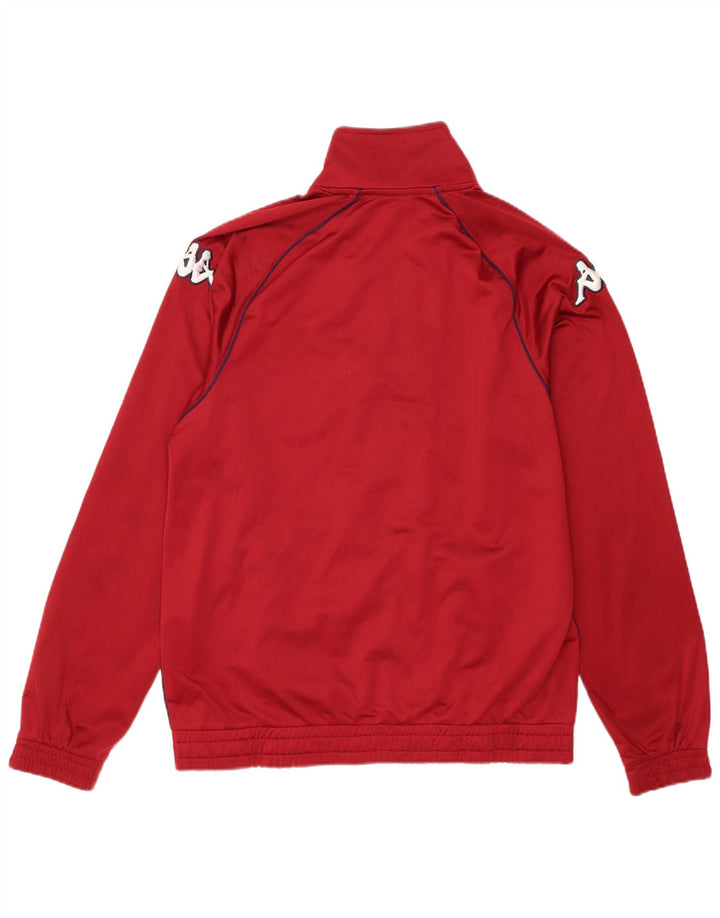 Kappa Mens Graphic Tracksuit Top Jacket Large Burgundy Colourblock
