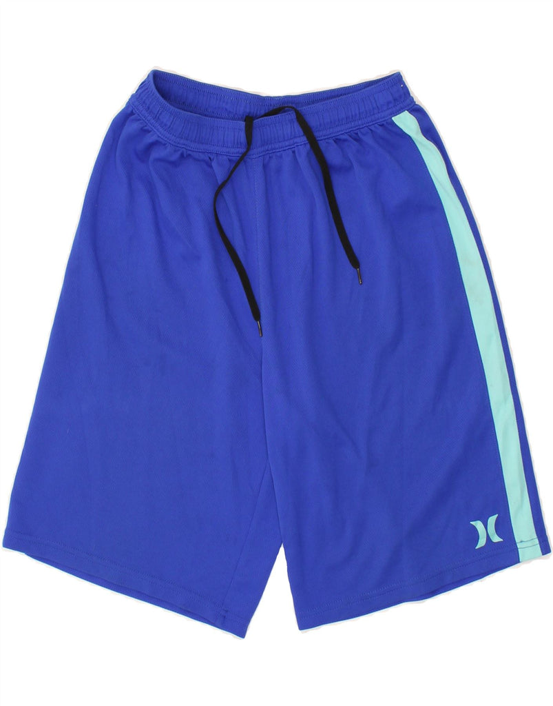 HURLEY Boys Sport Shorts 13-14 Years XL Blue Colourblock Polyester | Vintage Hurley | Thrift | Second-Hand Hurley | Used Clothing | Messina Hembry 