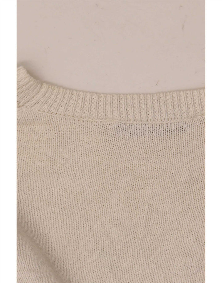 Zara Womens Crop Top Long Sleeve UK 6 XS White