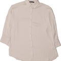 ZARA Womens Oversized 3/4 Sleeve Shirt UK 10 Small White Vintage Zara and Second-Hand Zara from Messina Hembry 