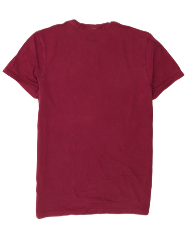 Jack Wills Mens Classic Fit T-Shirt Top Medium Burgundy Cotton