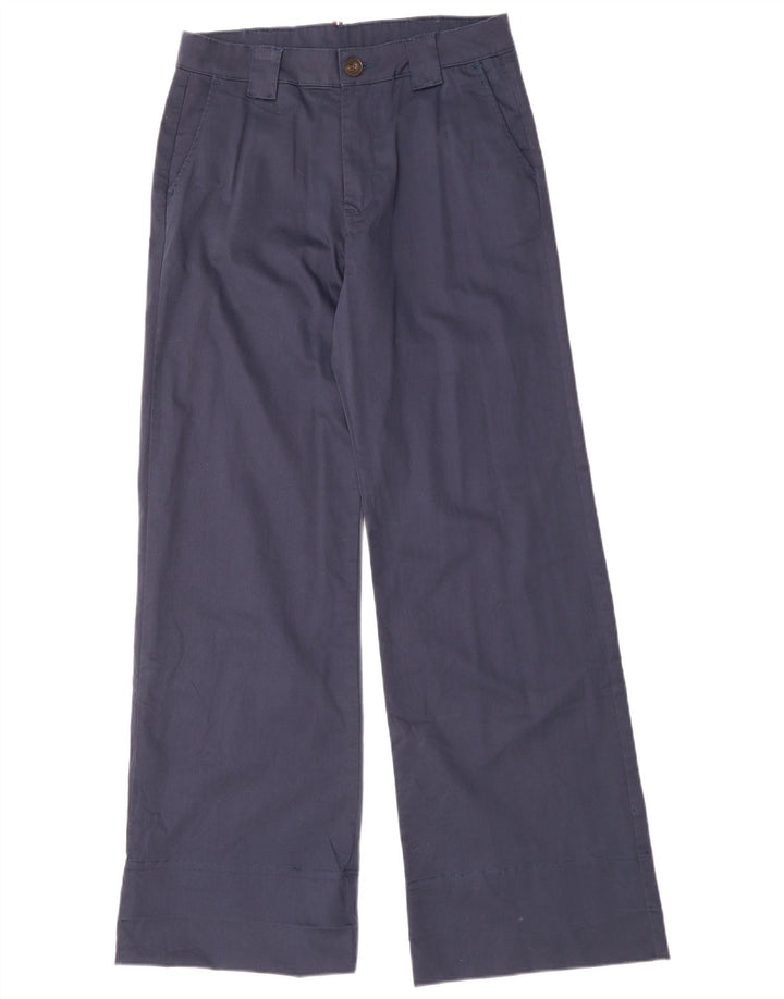 COLMAR Womens Wide Leg Capri Trousers IT 42 Medium W30 L21 Navy Blue