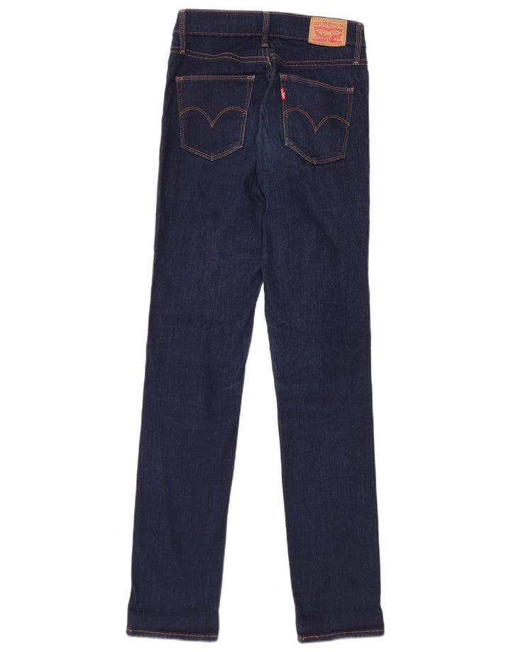 Levi's Womens Slimming Slim Jeans W26 L32 Navy Blue Cotton