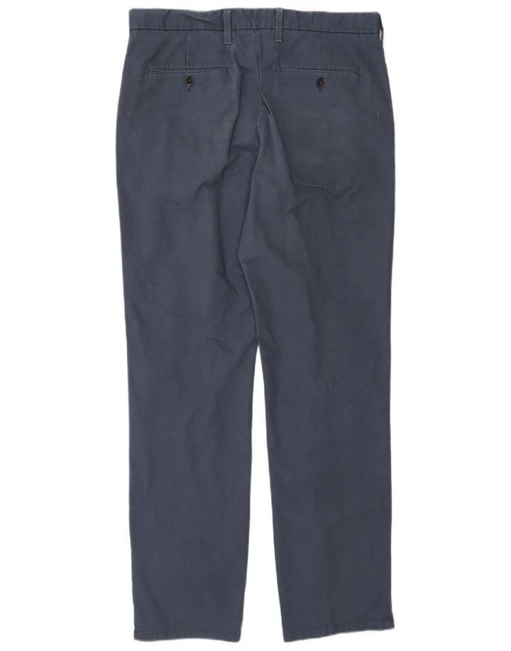Marks & Spencer Mens Regular Fit Chino Trousers W34 L32 Blue Cotton