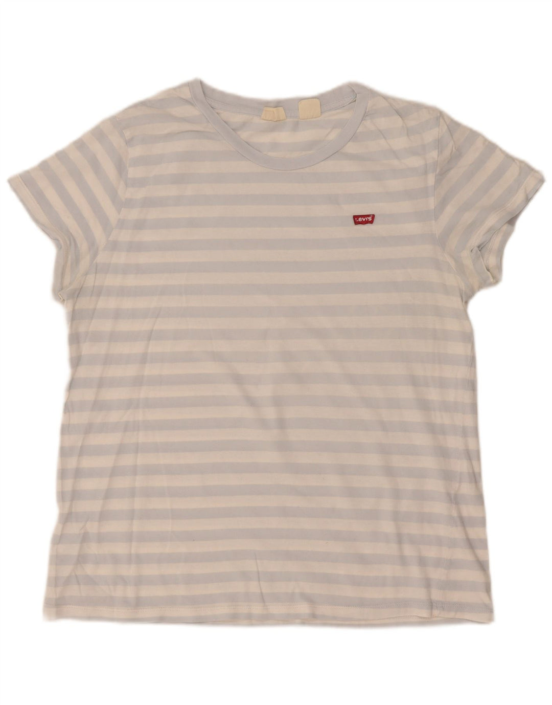 Levi's Womens T-Shirt Top UK 16 Large Blue Striped