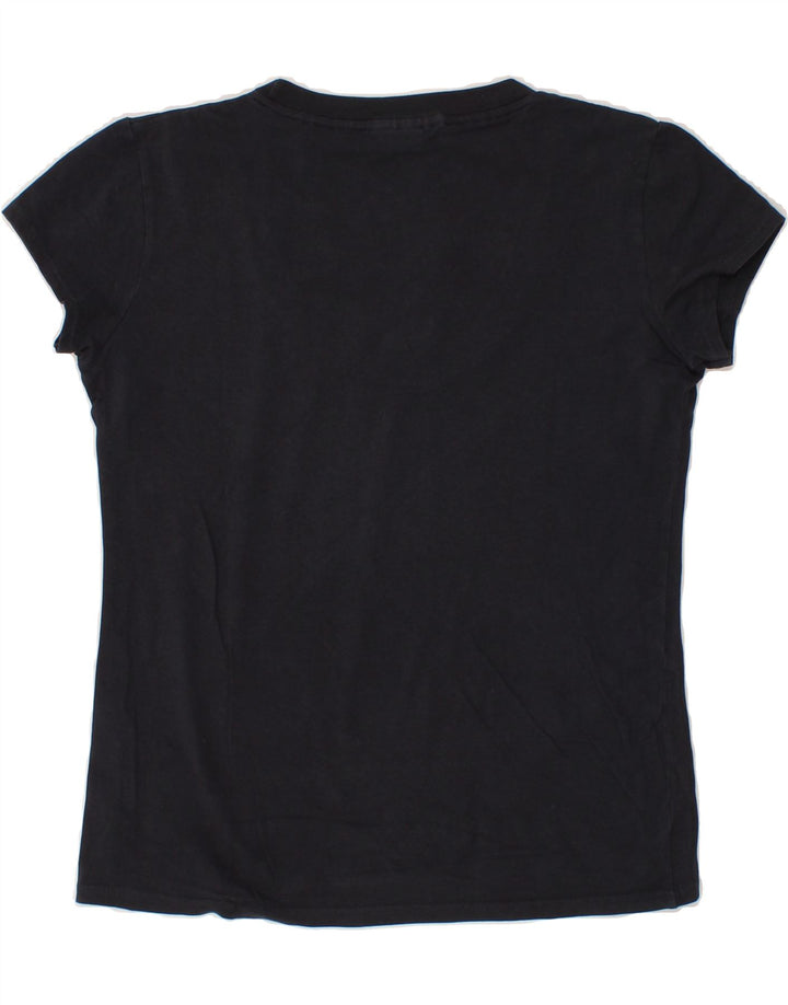 FILA Womens T-Shirt Top UK 14 Large Black Cotton Vintage Fila and Second-Hand Fila from Messina Hembry 
