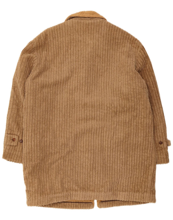Vintage Mens Sherpa Corduroy Coat IT 54 2XL Beige