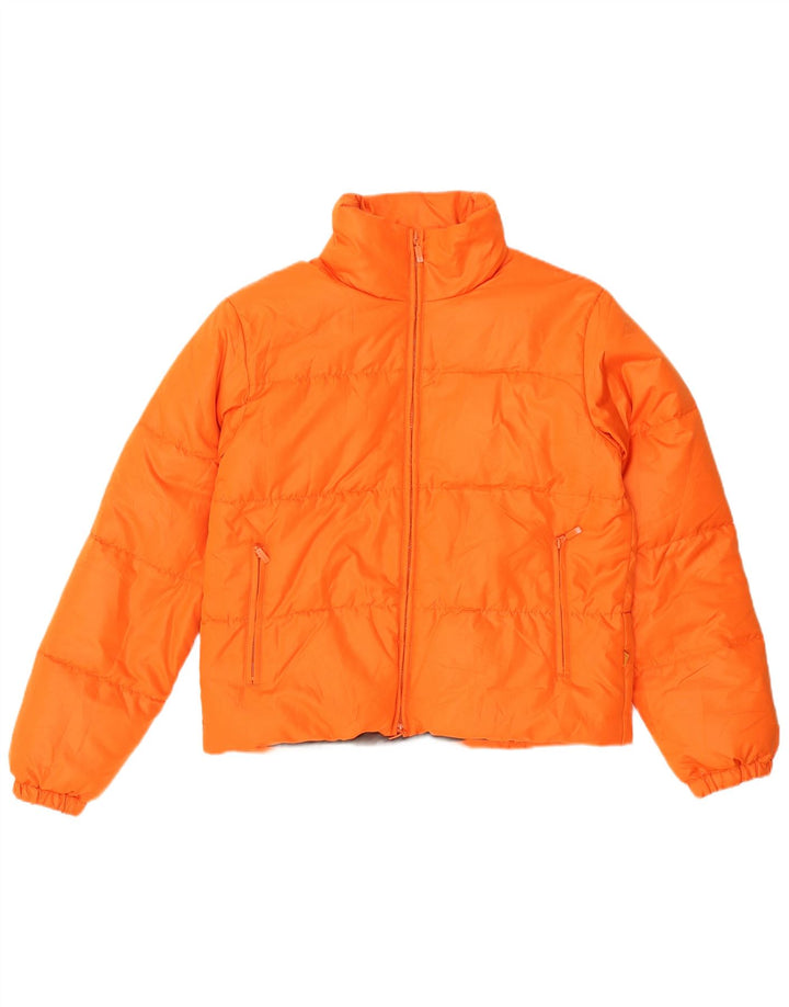 MAGGIE Womens Padded Jacket UK 14 Medium Orange Polyamide