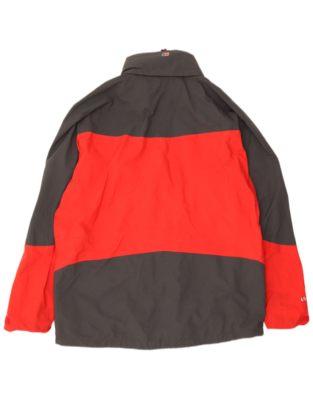 Berghaus Mens Hooded Rain Jacket UK 44 2XL Red Colourblock Polyamide