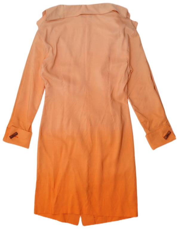 Genny Womens Shirt Dress US 8 Medium Orange