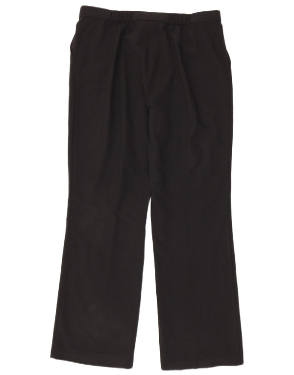 Marks & Spencer Womens Straight Casual Trousers UK 16 Large W34 L31 Black