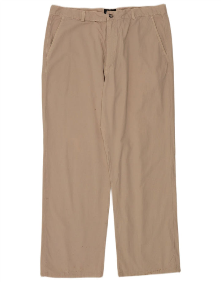 Trussardi Mens Straight Chino Trousers W36 L29 Beige