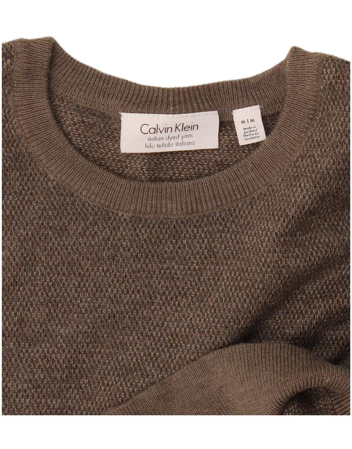 Calvin Klein Mens Crew Neck Jumper Sweater Medium Grey