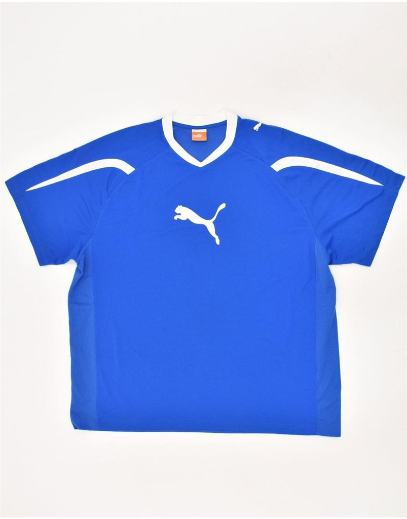 PUMA Mens Jersey Top 2XL Blue Vintage Puma and Second-Hand Puma from Messina Hembry 