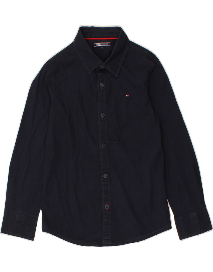 TOMMY HILFIGER Boys Shirt 6-7 Years Navy Blue Cotton Vintage Tommy Hilfiger and Second-Hand Tommy Hilfiger from Messina Hembry 