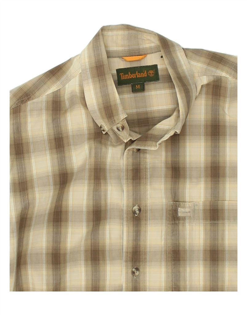 TIMBERLAND Mens Shirt Medium Khaki Check Cotton | Vintage Timberland | Thrift | Second-Hand Timberland | Used Clothing | Messina Hembry 