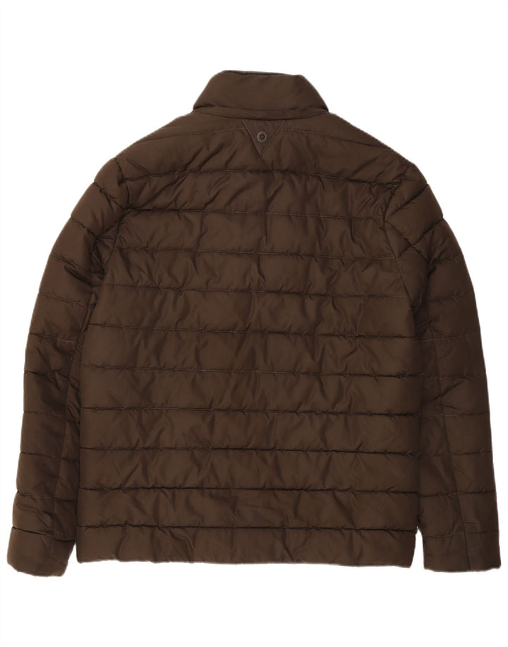 BARBOUR Mens Padded Jacket UK 36 Small Brown Polyester