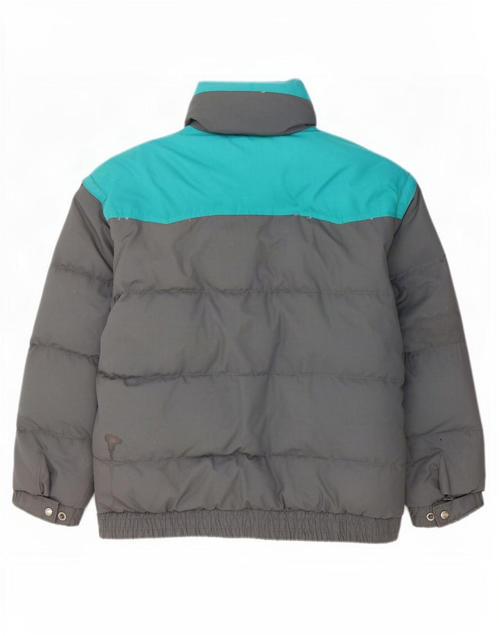 Vintage Mens Padded Ski Jacket UK 40 Large Grey Colourblock Polyester