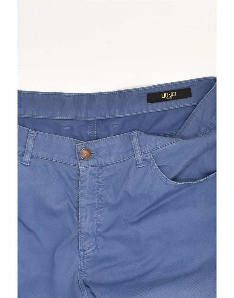 LIU JO Mens Slim Casual Trousers W37 L30  Blue | Vintage Liu Jo | Thrift | Second-Hand Liu Jo | Used Clothing | Messina Hembry 