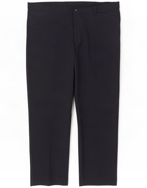 Farah Mens Classic Fit Casual Trousers W48 L31 Navy Blue Polyester