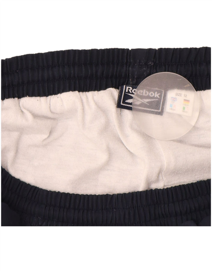 Reebok Womens Tracksuit Trousers Joggers UK 12 Medium Navy Blue Polyester