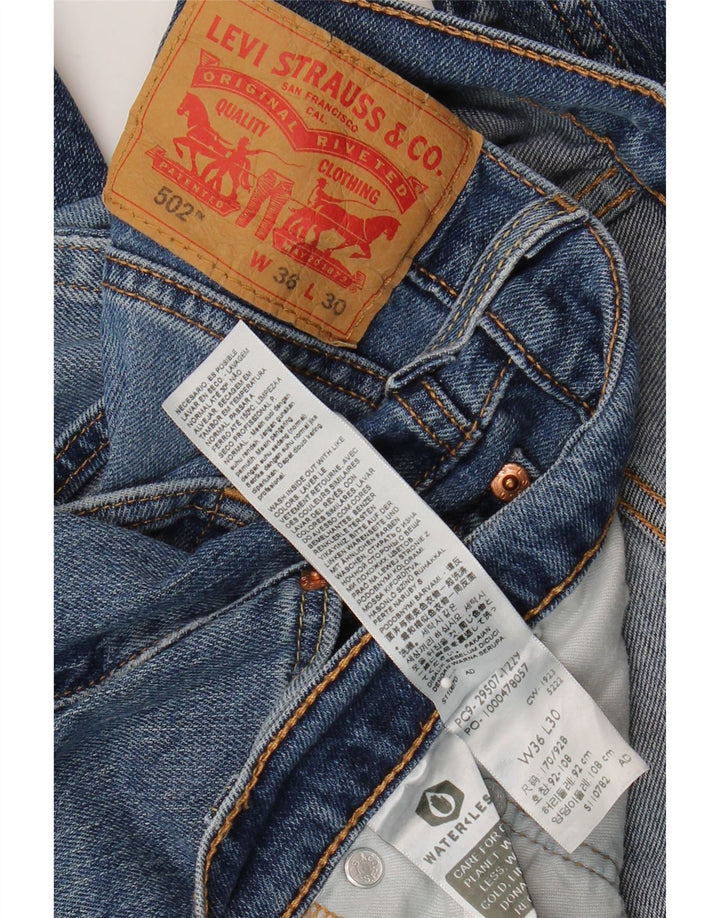 Levi's Mens 502 Tapered Jeans  W36 L30 Blue Cotton
