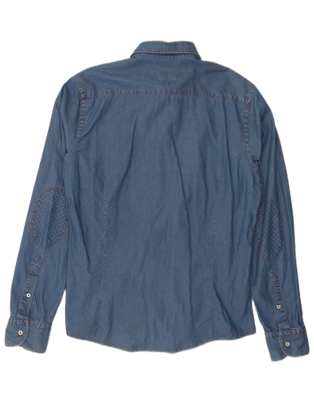 MASSIMO DUTTI Mens Denim Shirt Medium Blue