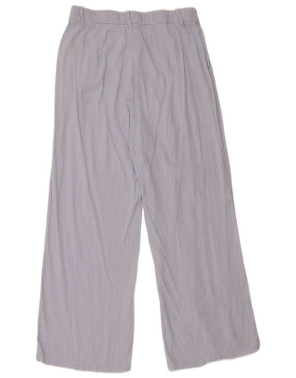 Hollister Womens High Waist Wide Leg Chino Trousers Large W32 L28 Blue