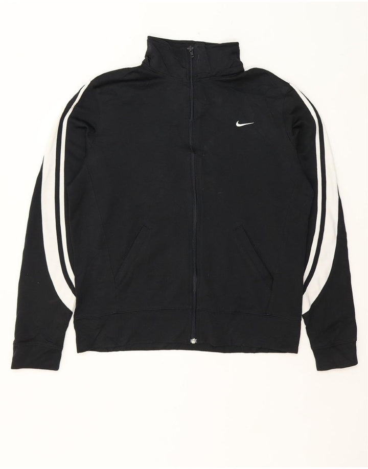 NIKE Womens Tracksuit Top Jacket UK 18 XL Black Colourblock Polyester Vintage Nike and Second-Hand Nike from Messina Hembry 