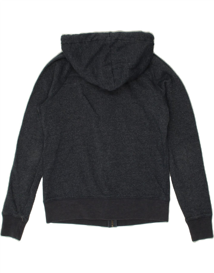 JACK WILLS Womens Graphic Zip Hoodie Sweater UK 10 Small Blue Polyester Vintage Jack Wills and Second-Hand Jack Wills from Messina Hembry 
