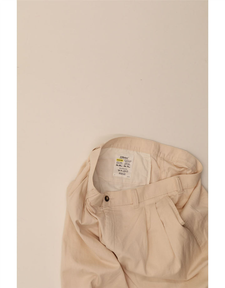 ST MICHAEL Mens Pegged Chino Trousers W34 L29  Beige Cotton Vintage St Michael and Second-Hand St Michael from Messina Hembry 