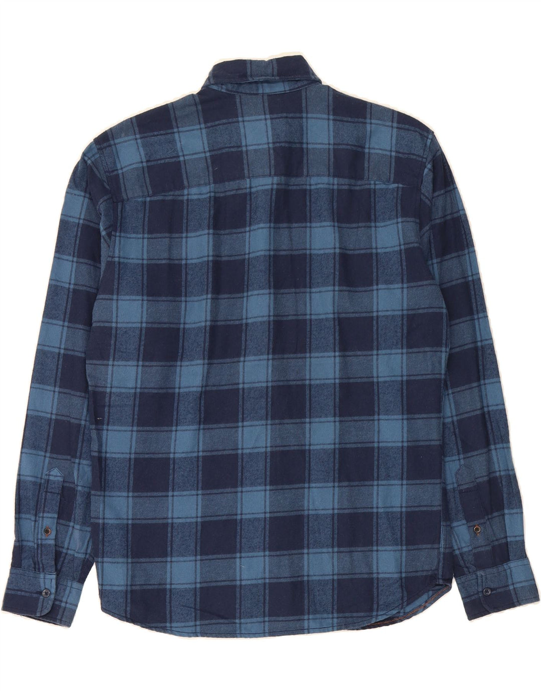 JACK & JONES Mens Flannel Shirt Small Navy Blue Check Cotton Vintage Jack & Jones and Second-Hand Jack & Jones from Messina Hembry 