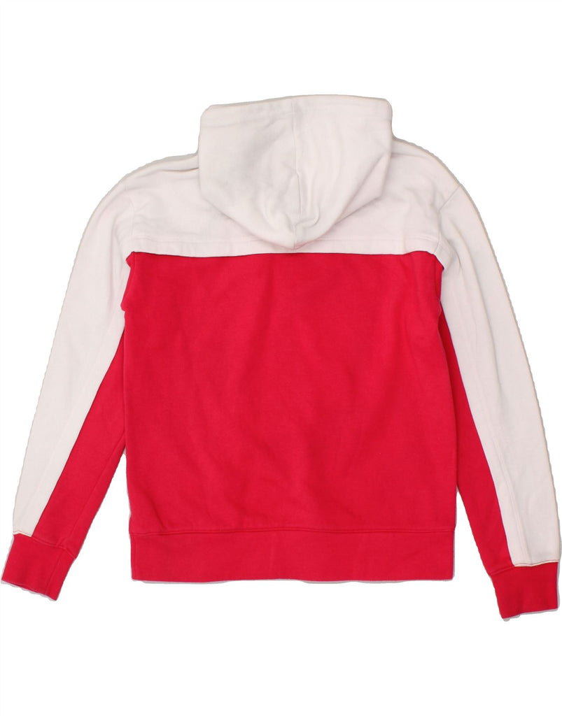 CHAMPION Girls Graphic Hoodie Jumper 11-12 Years Large Pink Colourblock | Vintage Champion | Thrift | Second-Hand Champion | Used Clothing | Messina Hembry 