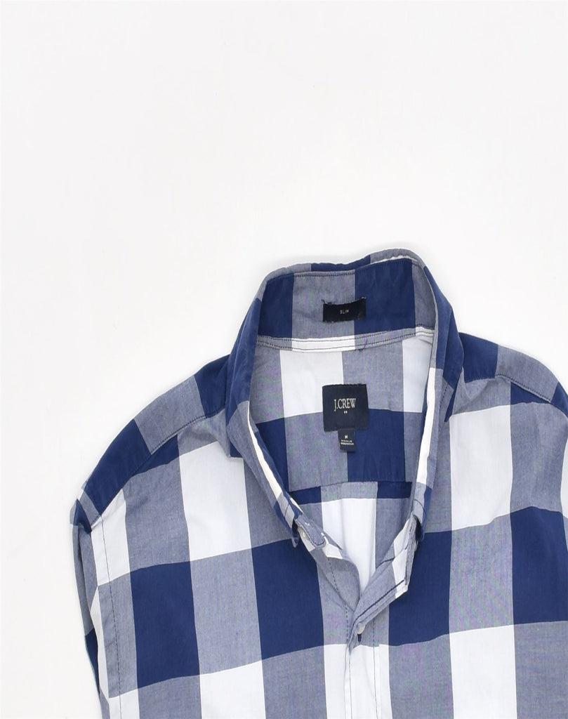 J. CREW Mens Slim Fit Shirt Medium Blue Gingham Cotton | Vintage | Thrift | Second-Hand | Used Clothing | Messina Hembry 