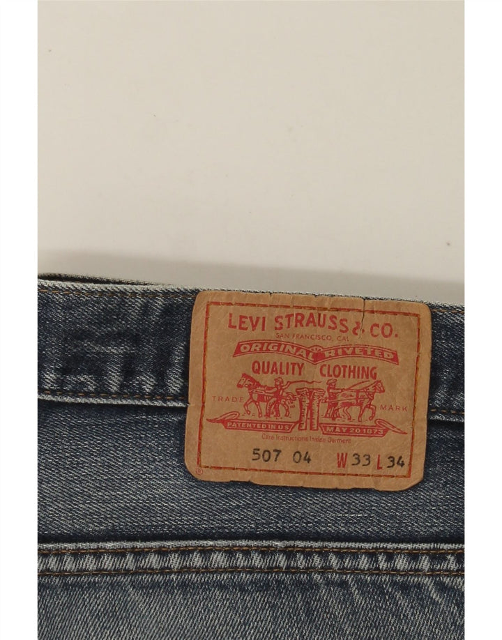LEVI'S Mens 507 Denim Shorts W33 Medium  Blue Cotton